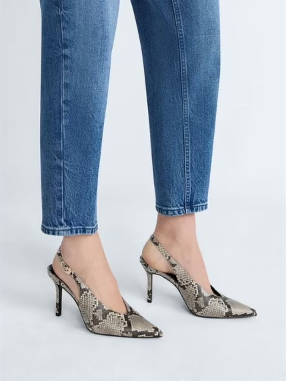 🐍 NIB Scoop Devil Wears Prada Snake Slingback Heels 8.5